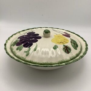 Rare find - Vintage Blue Ridge Hand-Painted Fruit Fantasy Covered Dish